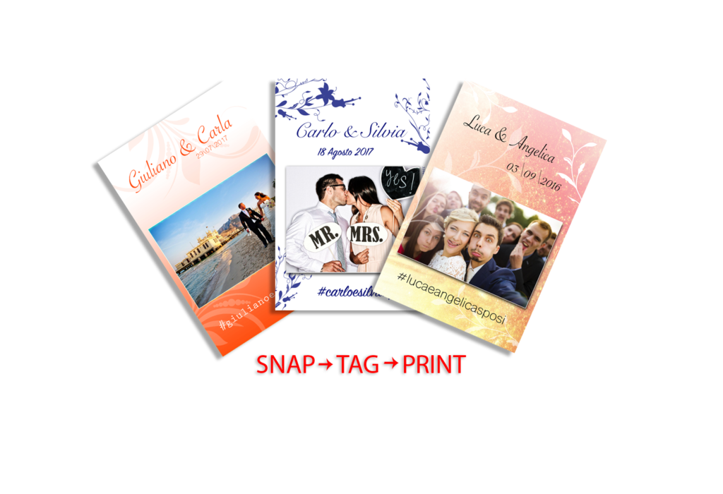 photo booth sicilia stampe hashtag printer